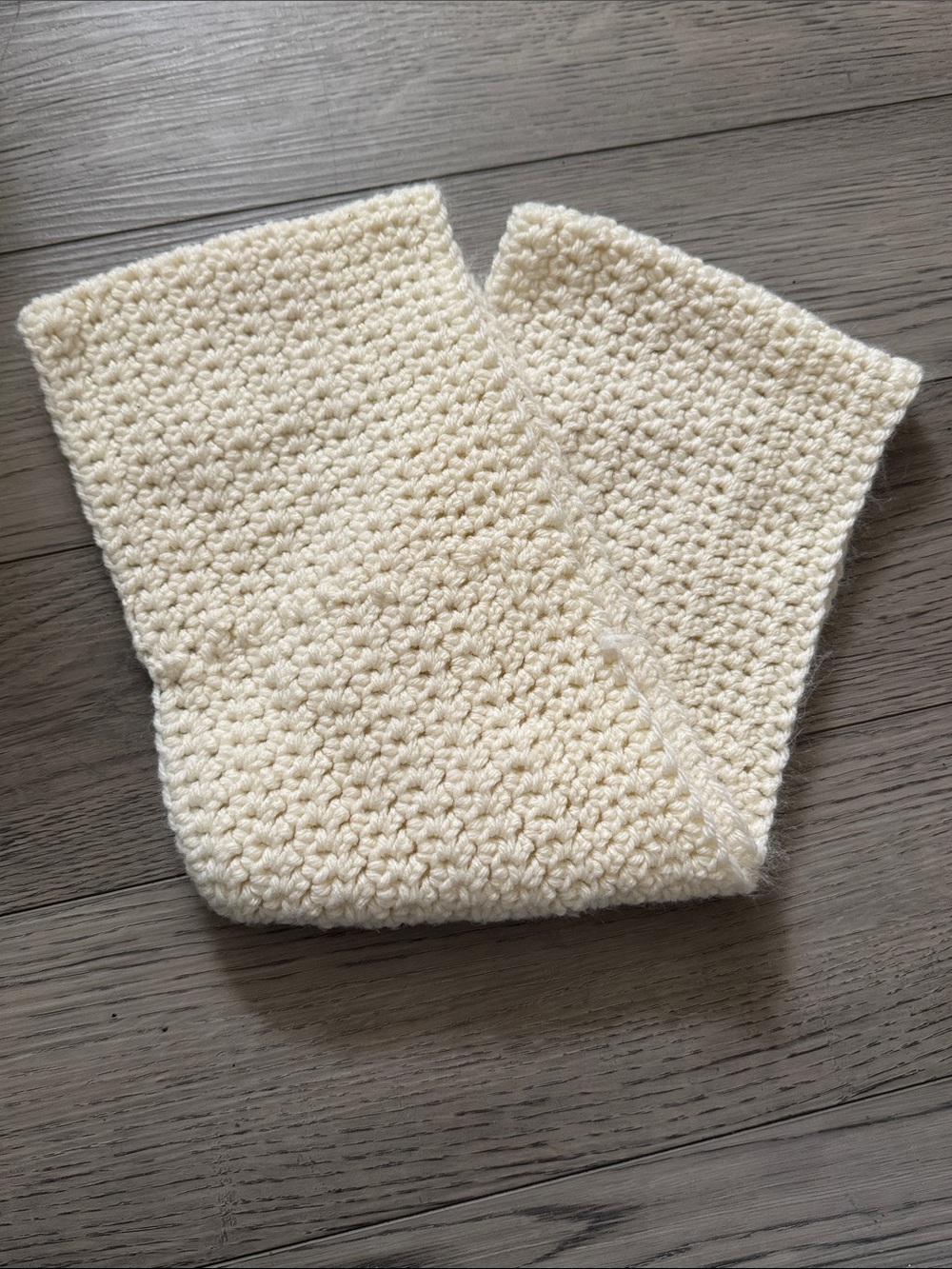 Cream Crochet Infinity Scarf Wrap